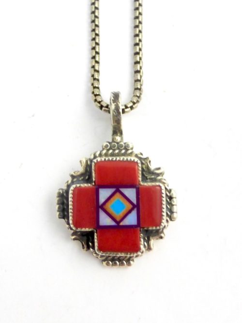 RED-CORAL-BLOSSOMCROWN-CROSS-NECKLACE