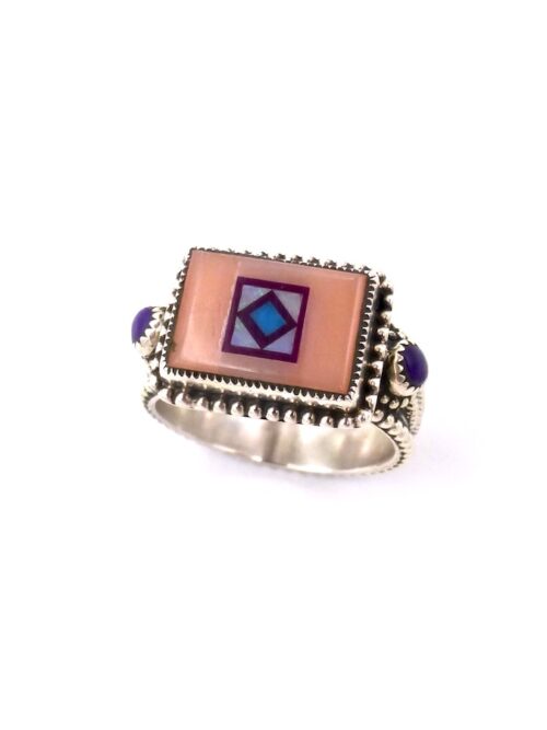 Pink-Coral-Blossomcrown-Rectangle-Ring-Sug
