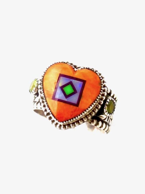 Orange-Spiny-Oyster-Blossomcrown-Heart-Peridot