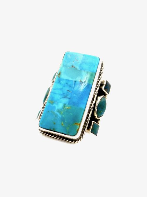 Turquoise-Mosaic-Rectangle-Statement-Ring-3-Green-Turquoise-Stones